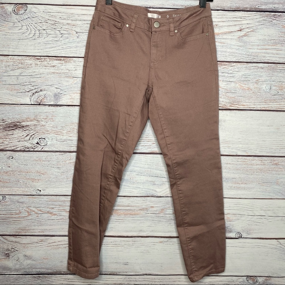 LC Lauren Conrad Rose Mauve Skinny Jeans